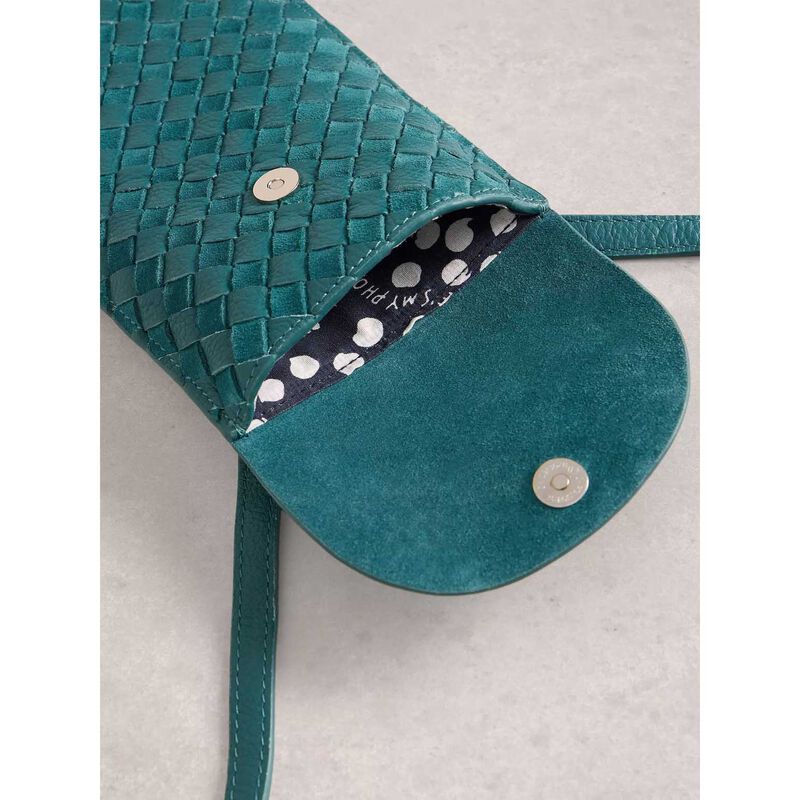 White Stuff Coco Weave Leather Phone Bag image number 2